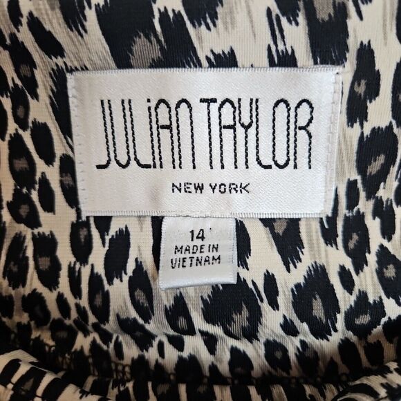 Julian Taylor New York Sleeveless Womens 14 animal print fit and flare - Picture 3 of 10